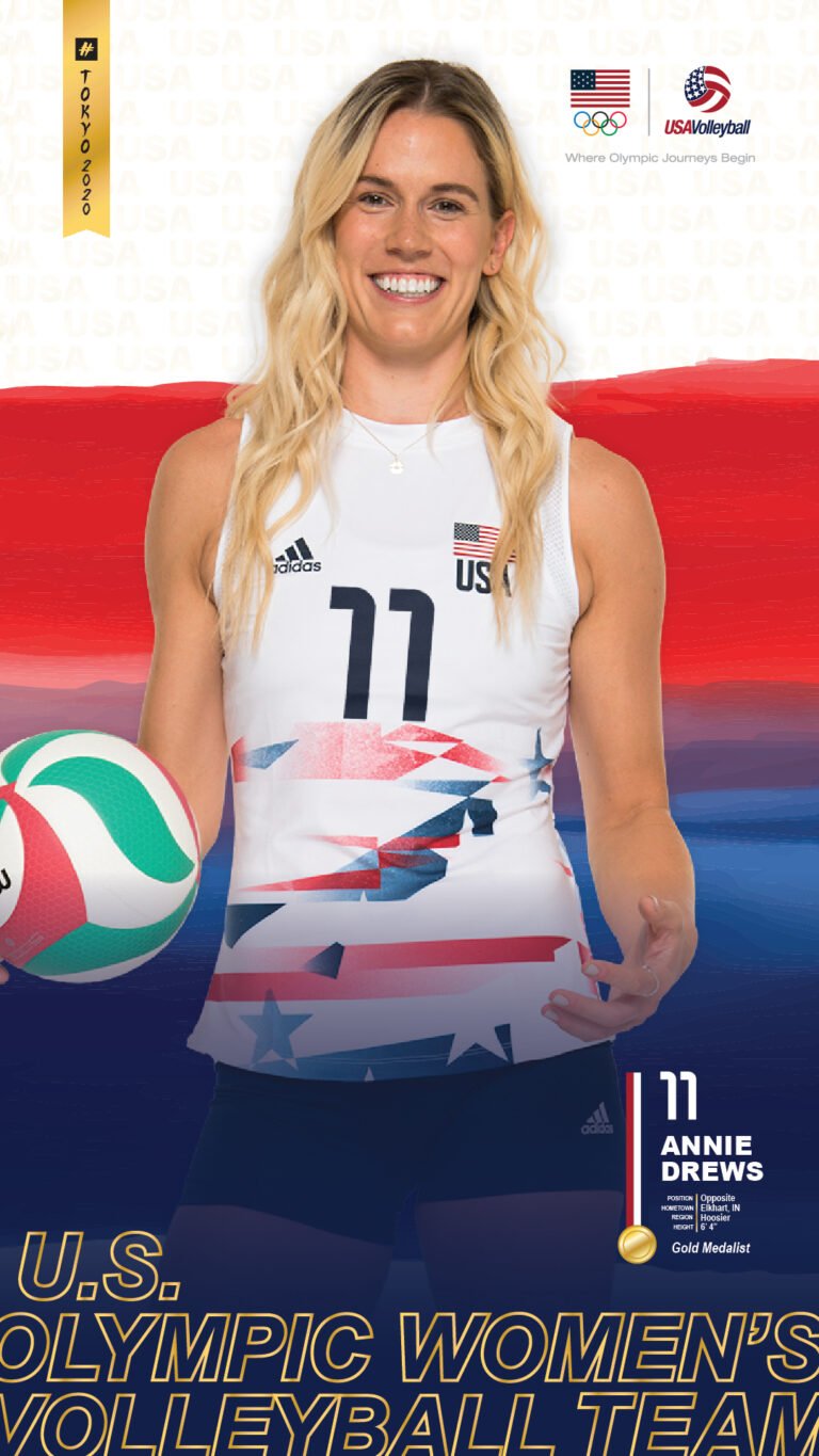 USAV Tokyo PhoneWallpaper WNT Drews Final 02 USA Volleyball