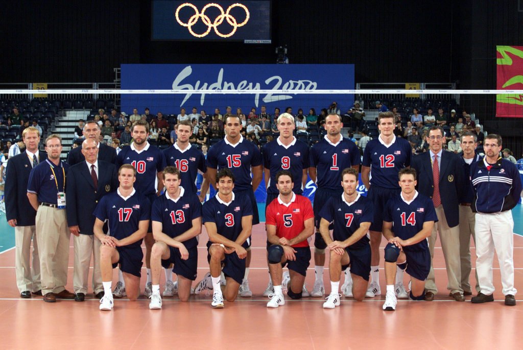 2000 US Mens Olympic Team Photo USA Volleyball