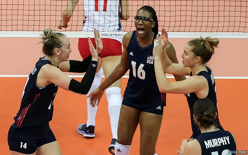 U.S. Women Advance to VNL Semis, Sweep Serbia - USA Volleyball