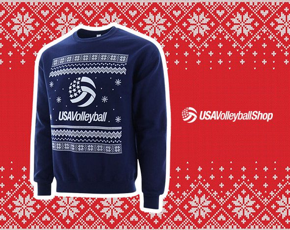 ugly sweater at USA Volleyball Shop