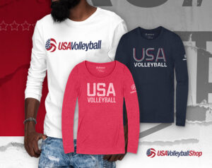 Long sleeves shirts at the USA Volleyball shop