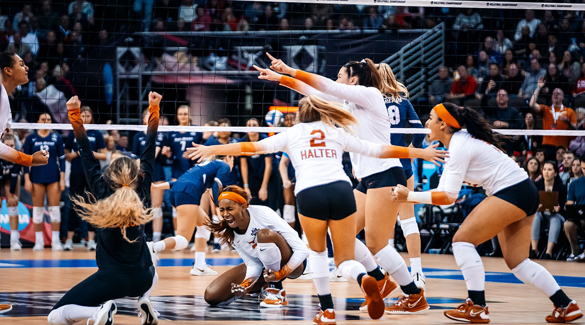 University of Texas women's volleyball celebrates