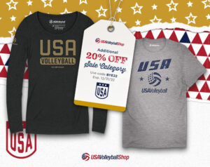 shop usa volleyball 20% off