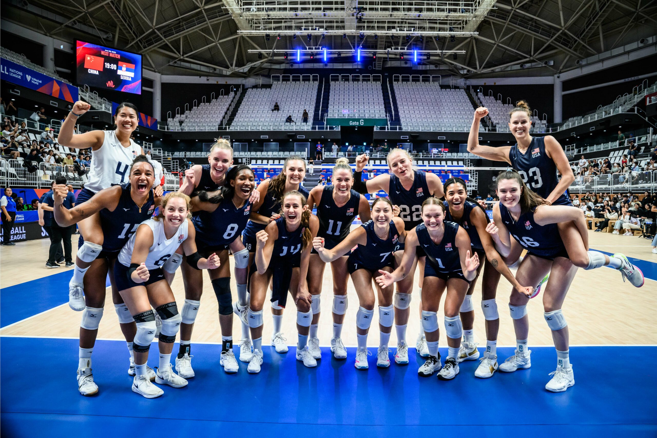 U.S. Women's National Team after win over Poland.