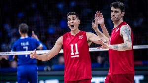 Micah Christenson and Matt Anderson celebrate