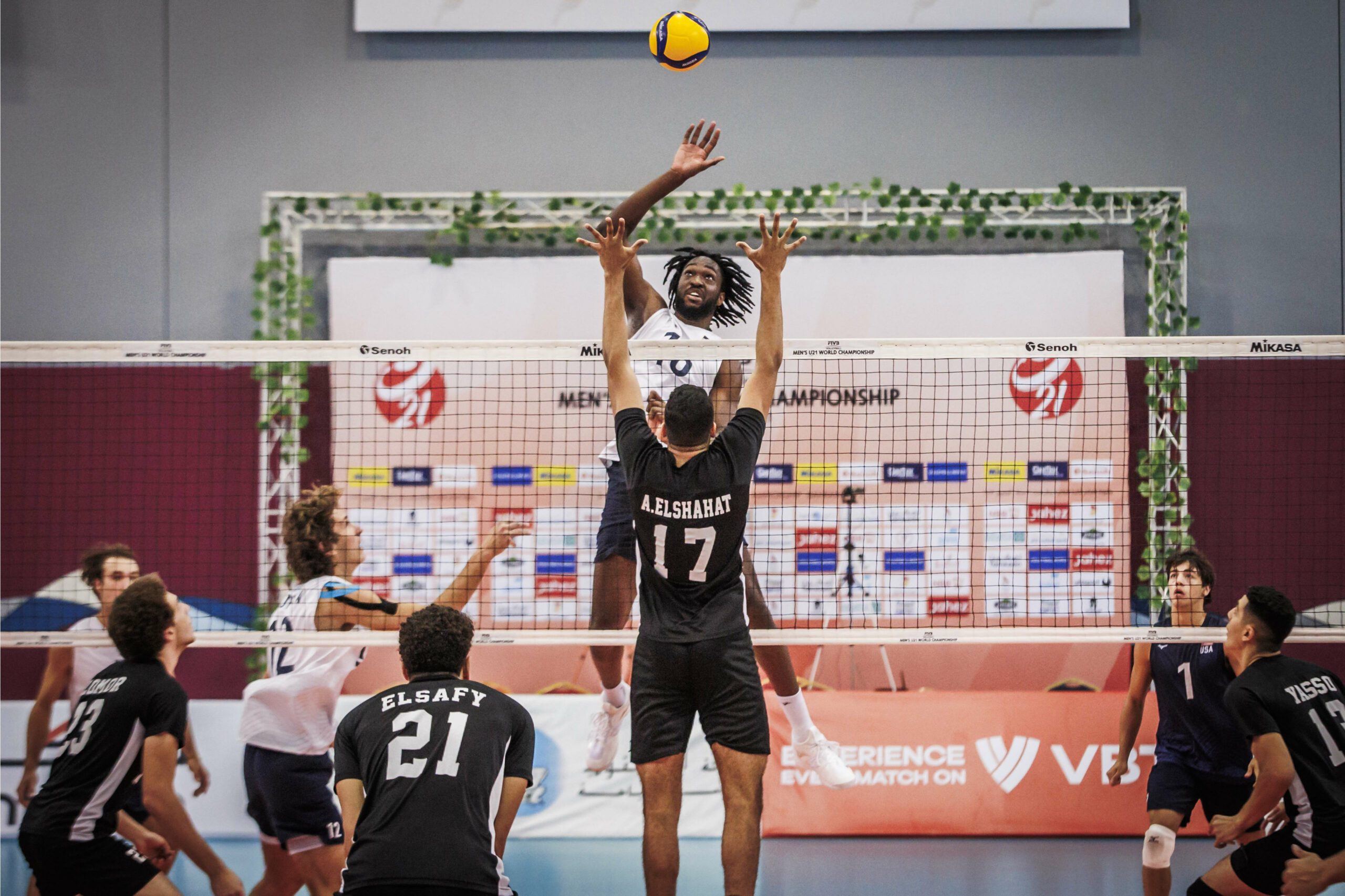Nyherowo Omene with a kill against Egypt.