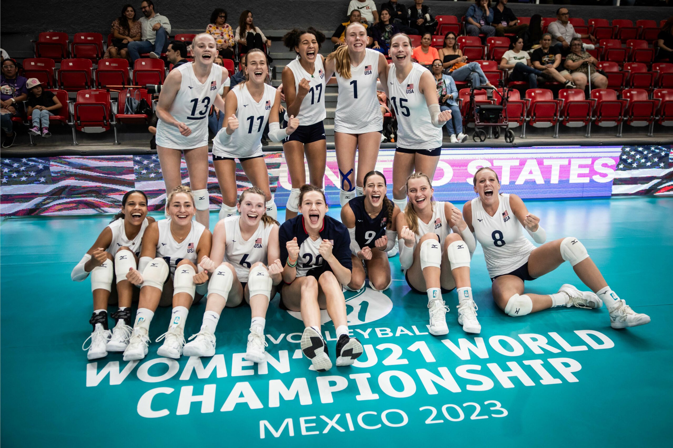 USA Women's U21 after Worlds win over Netherlands
