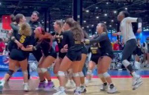 Miami Volleyball gold medal point