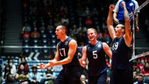 Players on the U.S. Men's National Team celebrate