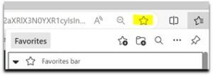 Bookmarks bar