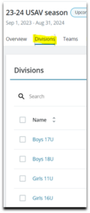 Divisions