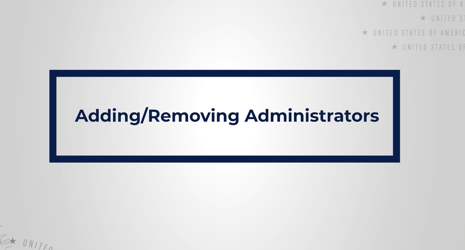 Adding and Removing Admins