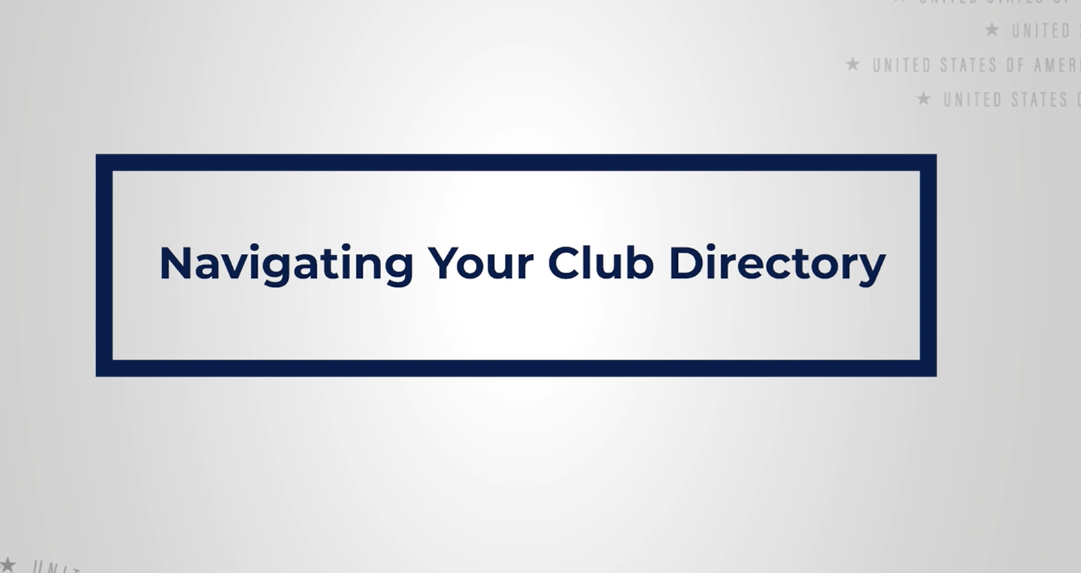 Navigating Your Club Directory