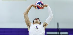 Taylor Marks setting (Cal Lutheran Athletics).