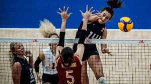 Anna Hall attacks for the U.S. Women
