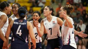 U.S Women celebrate