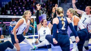 U.S. Women's Sitting Team celebrates - World ParaVolley