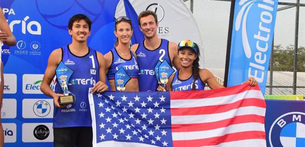 Diego Perez, Devanne Sours, Ryan Ierna, and Jade Race all medaled at NORCECA San Salvador 2024 (NORCECA)