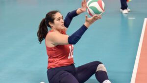 Emma Schieck goes to serve
