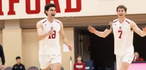 Kaumana Carreira and Theo Snoey Celebrate (Stanford Athletics)