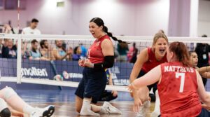 Jillian Williams and Lora Webster celebrate