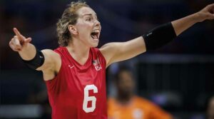 Morgan Hentz celebrates