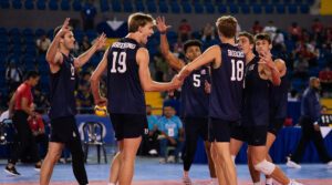 The Men's U23 team celebrates
