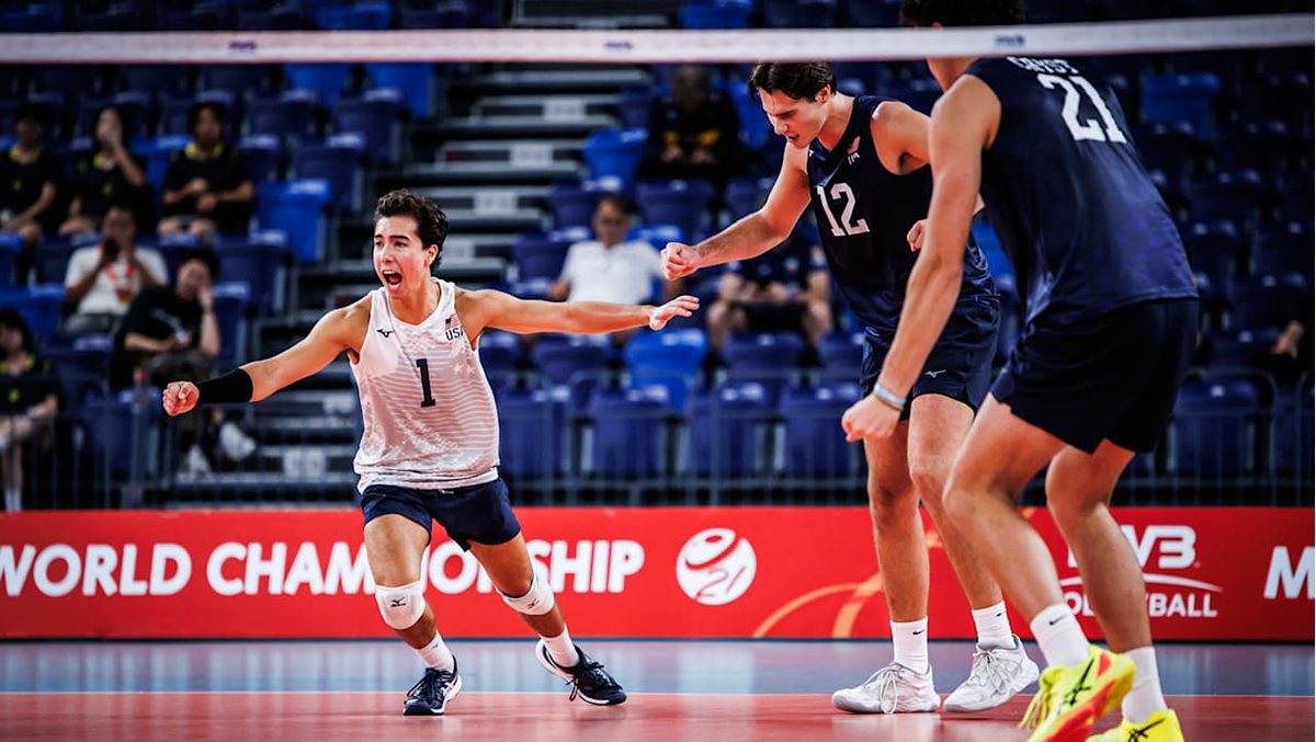 Kellen Larson celebrates