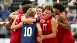 The U.S. Men's U21 team huddles