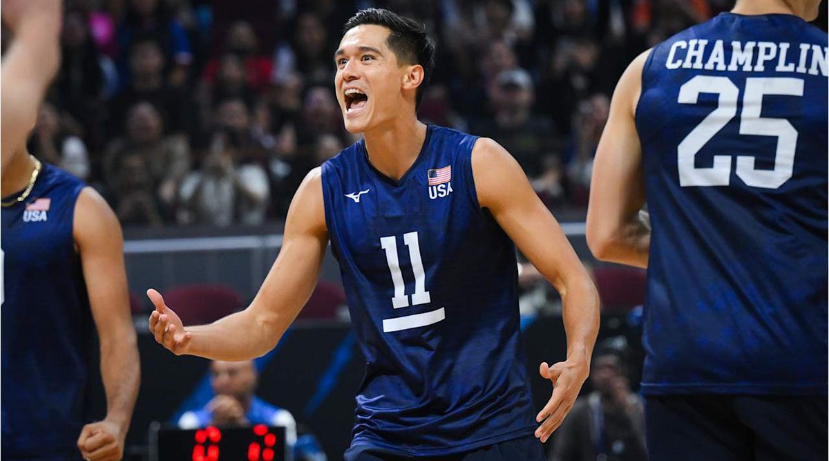 Micah Christenson celebrates