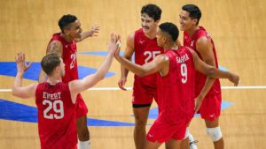 The U.S. Men celebrate a point
