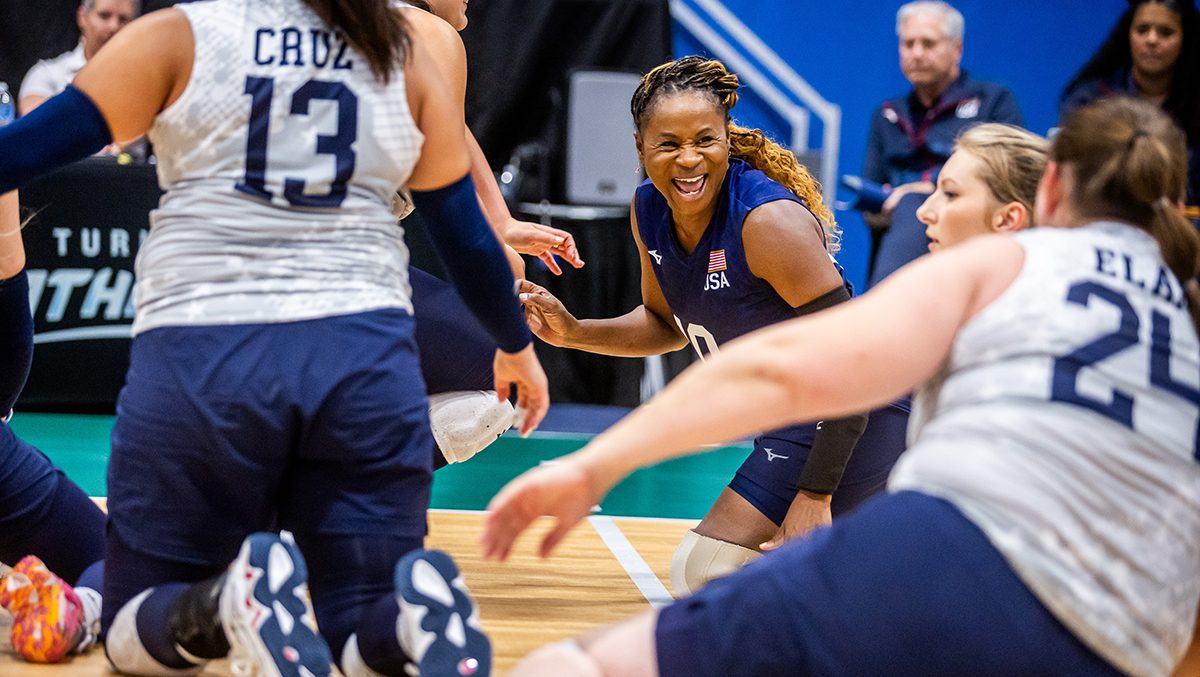 Kari Ortiz celebrates