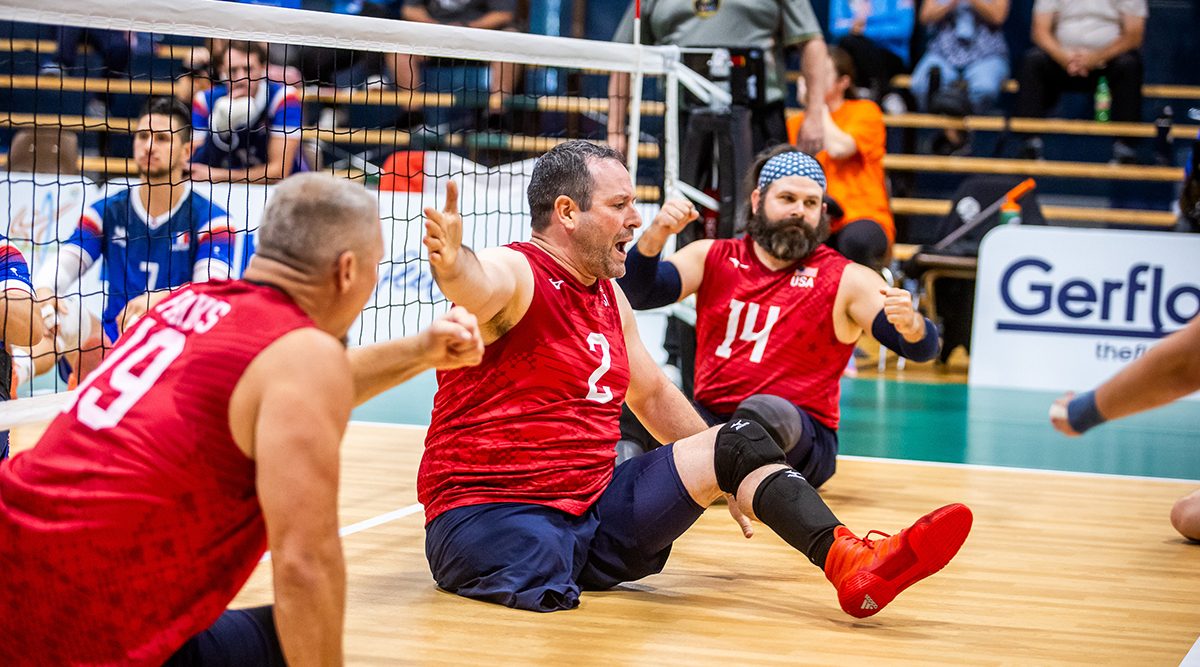 Dan Regan celebrates