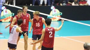 The U.S. celebrates a point
