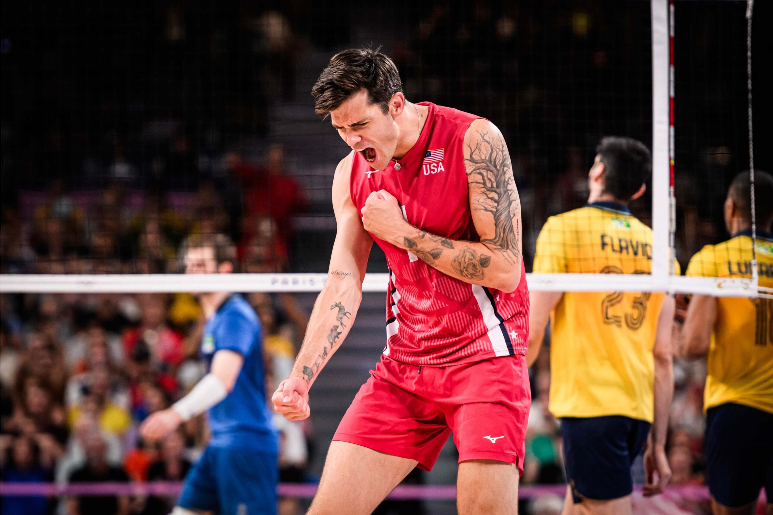 Matt Anderson celebrates