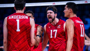 Jake Hanes celebrates