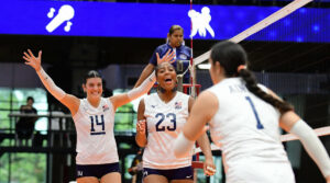 Ireland Real and Nyla Livings celebrate